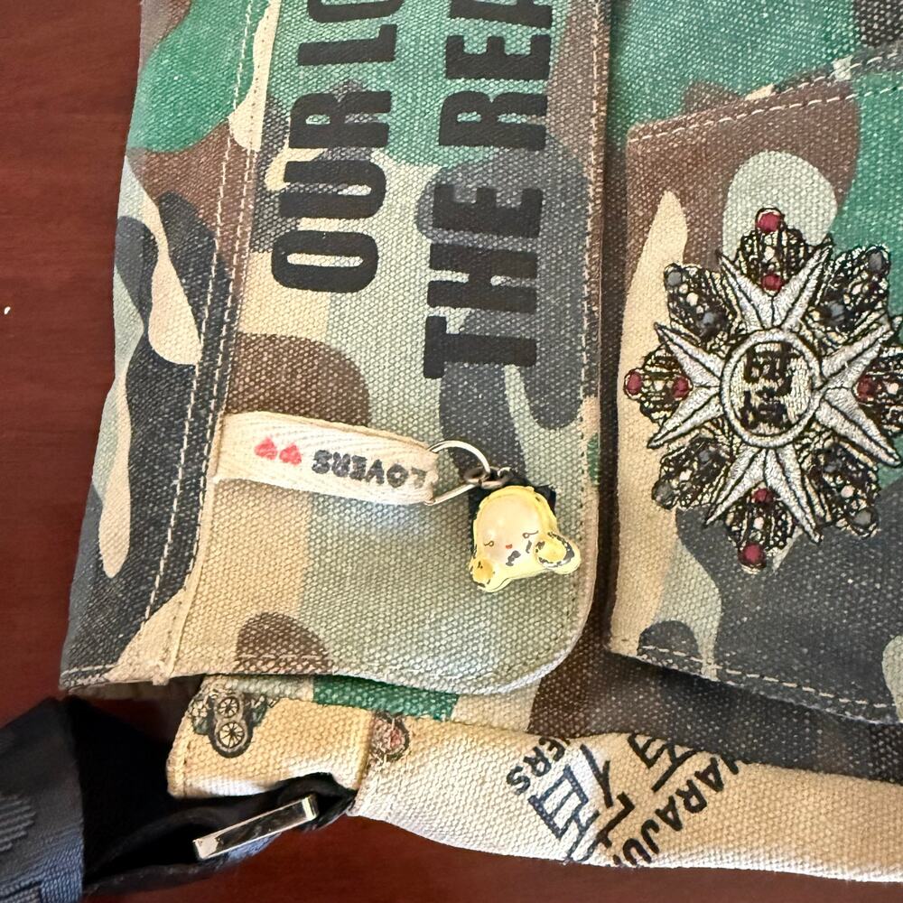 VTG Y2K Harajuku Lovers Gwen Stefani camouflage crossbody messenger bag - Picture 6 of 14